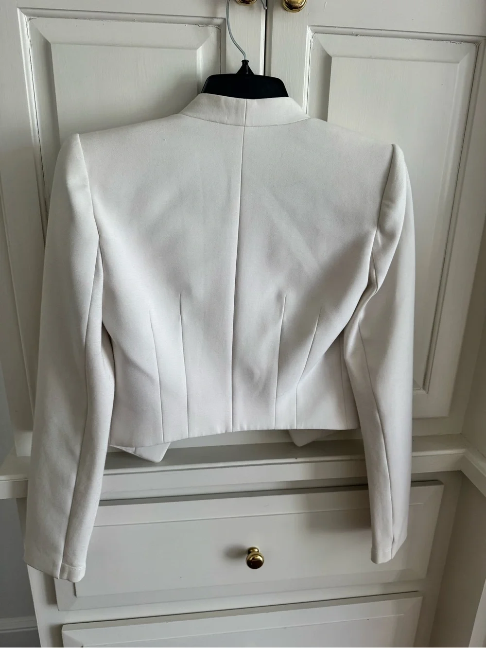BCBGMaxAzria White Cropped Open-Front Blazer - Picture 5 of 7